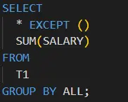 'Group by all' alternate in Databricks